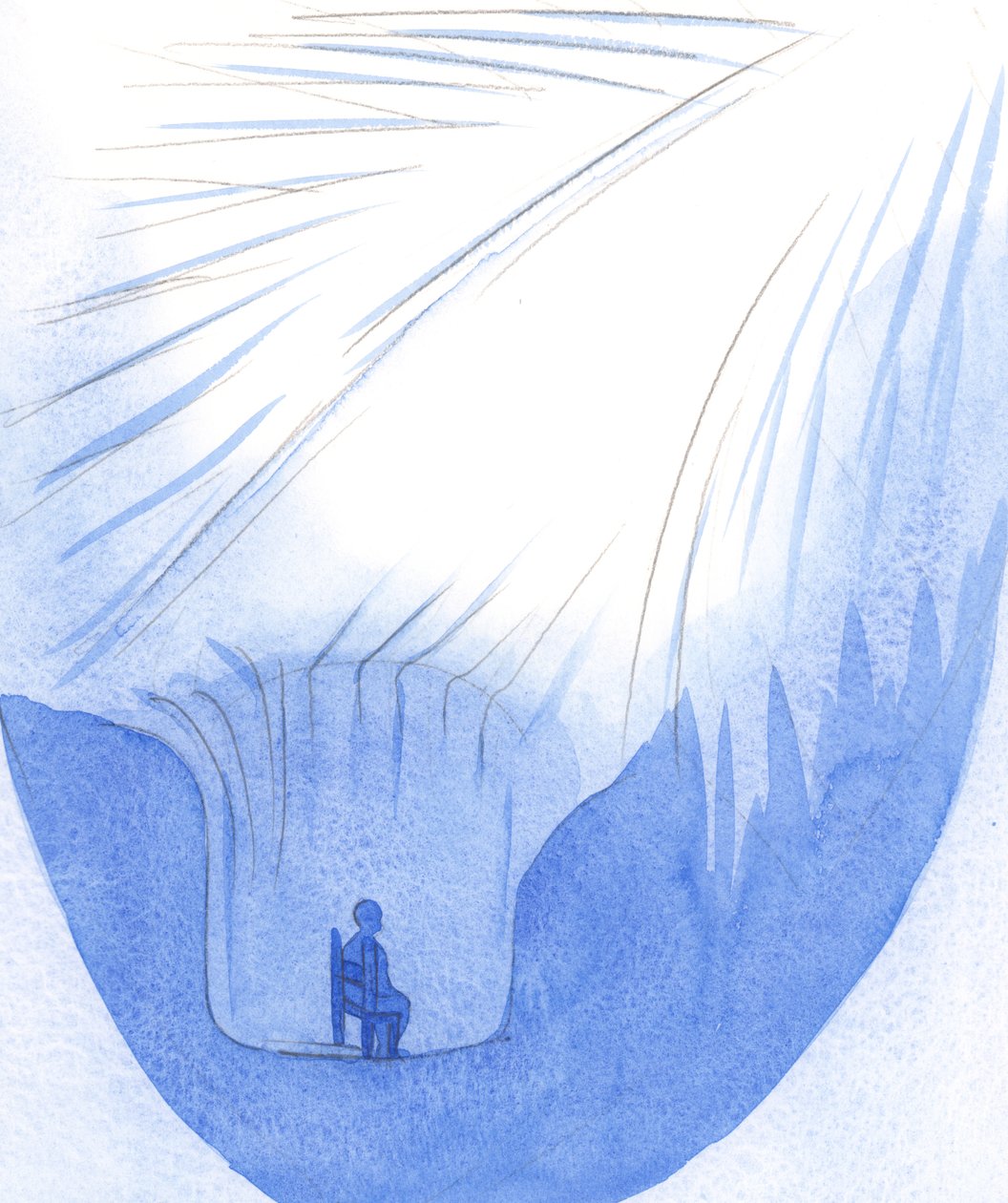 Coisas maravilhosas podem acontecer na vida da graça, não importa quão restrita seja nossa vida. Cada tentativa, se aceita, dá glória a Deus, 2001 (w - c no papel) de Elizabeth Wang