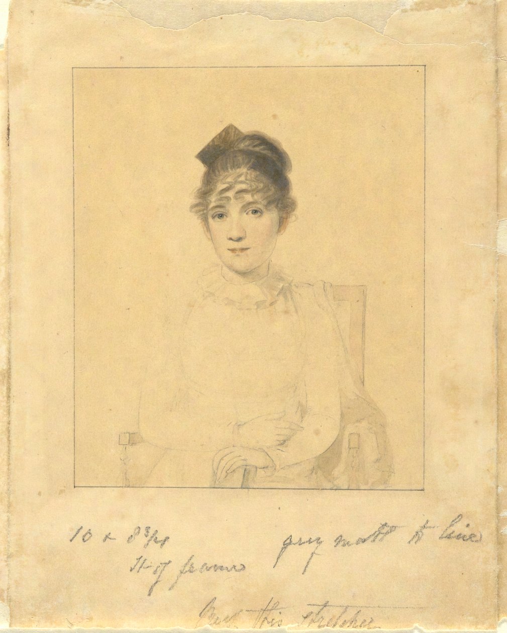 Harriet Trumbull (Filha do Governador Jonathan Trumbull, Jr.; esposa de Benjamin Silliman do Colégio Yale) de Elkanah Tisdale