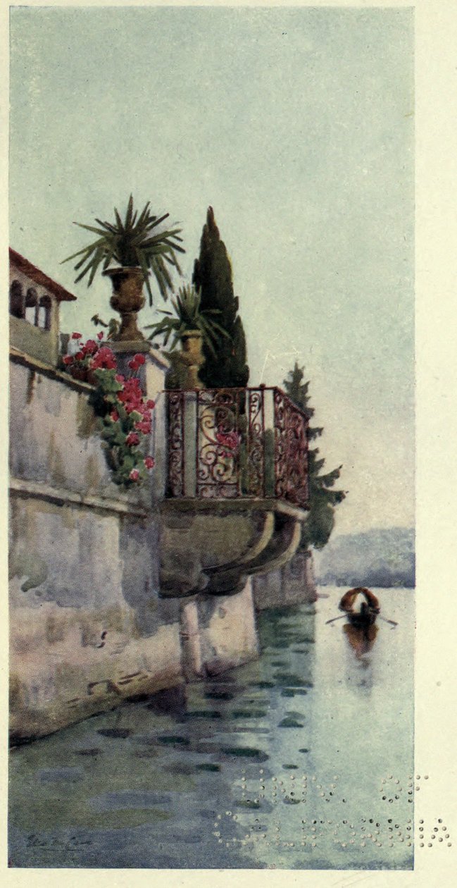 Uma varanda, Lago di Como, ilustração de 