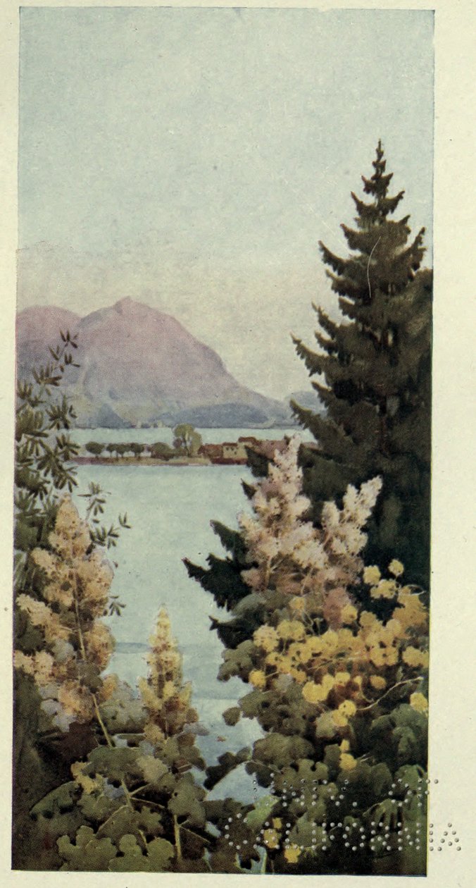 Um jardim, Lago di Como, ilustração de 