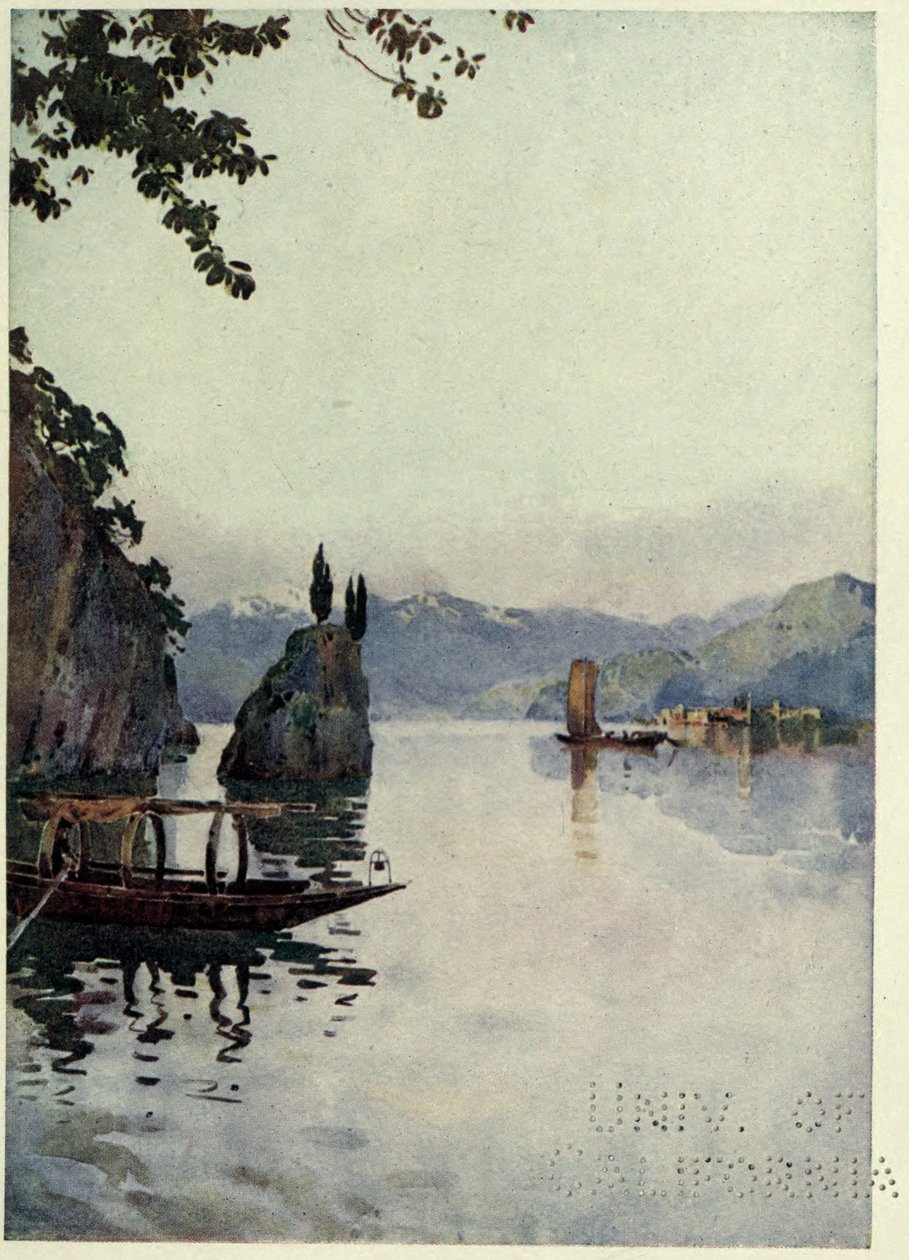 Il Punto di Bellagio, Lago Como, Ilustração de 