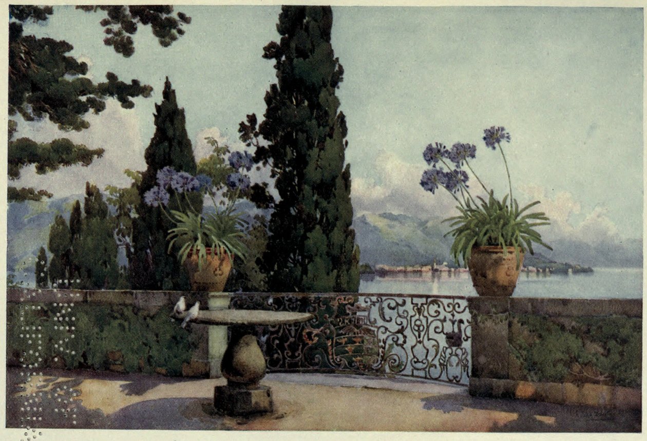 Pallanza de Isola Bella, Lago Maggiore, Ilustração de 