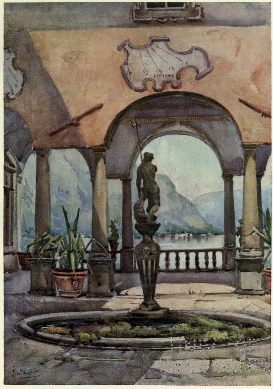 A Loggia, Villa Pliniana, Lago di Como, Ilustração de 