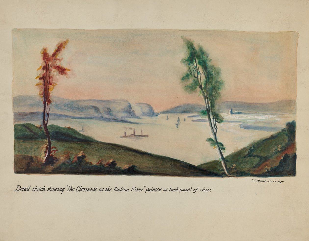Pintura "Clermont em Hudson" de Ella Josephine Sterling