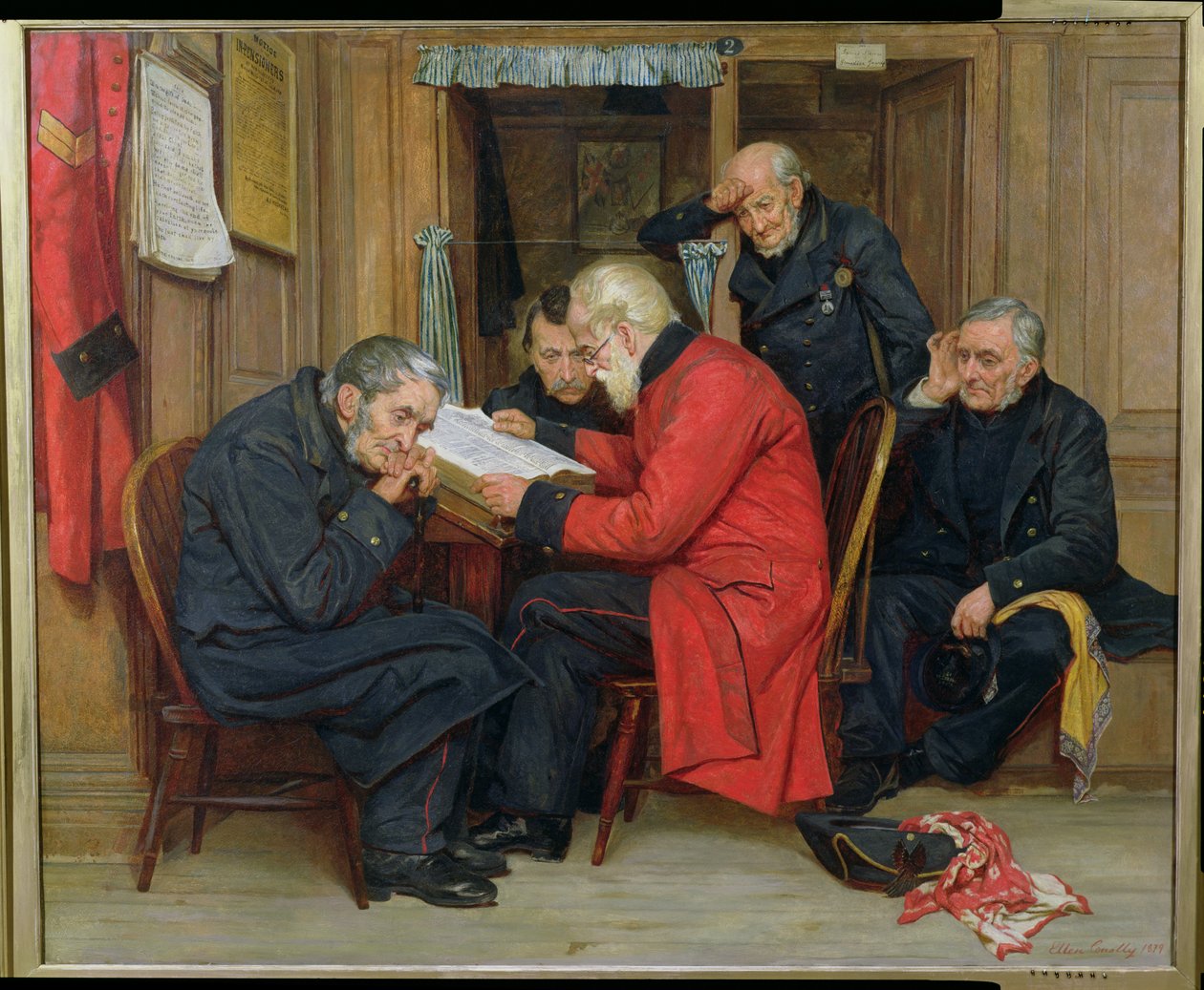 Aposentados do Chelsea nas Long Wards, 1879 de Ellen Conolly