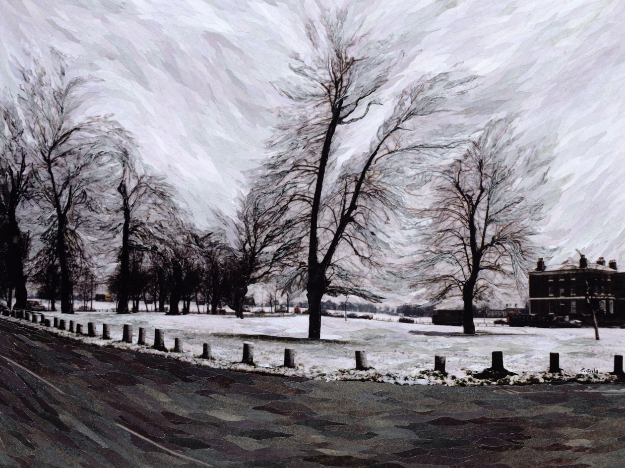 Westgrove, olhando para Blackheath, 1999 (colagem de papel em mosaico) de Ellen Golla
