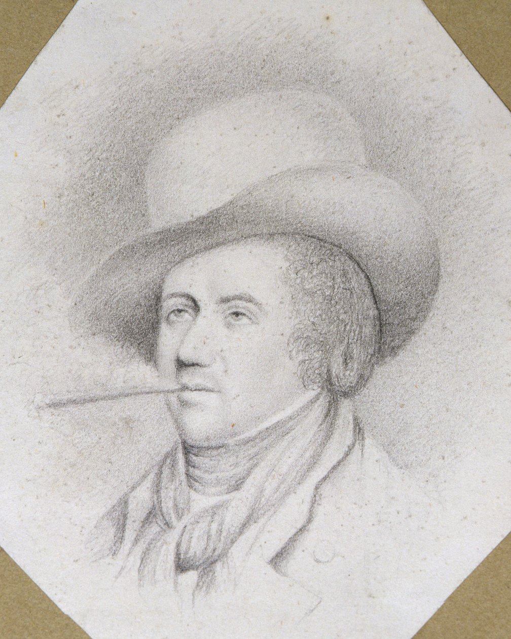 Retrato de Duc de Liancourt (1747-1827) após uma pintura de James Sharples (c.1751-1811) (lápis sobre papel) de Ellen Sharples