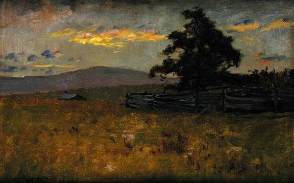 Verde e Ouro (óleo sobre tela) de Elliott Daingerfield
