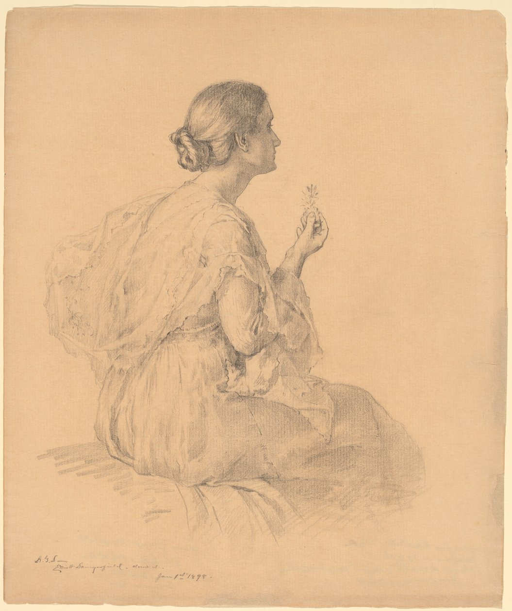 Retrato da esposa do artista de Elliott Daingerfield