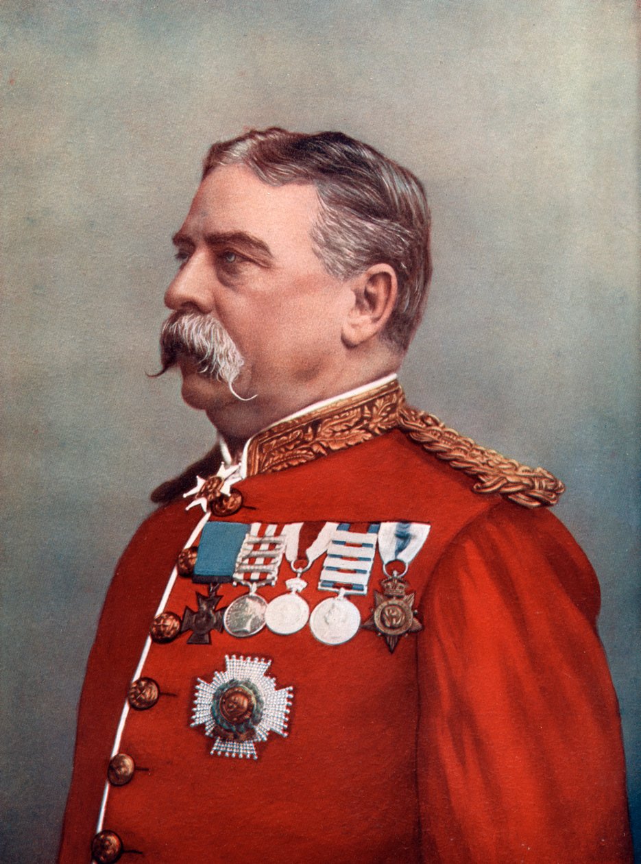 General Sir Hugh Gough, Guardião das Jóias, Torre de Londres, 1902. de Elliott and Fry