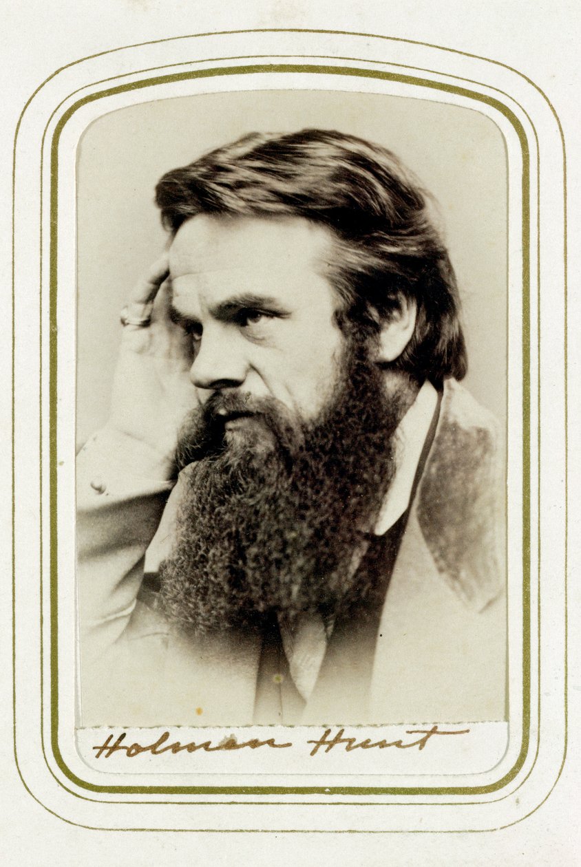 William Holman Hunt, artista inglês, 1865 de Elliott and Fry