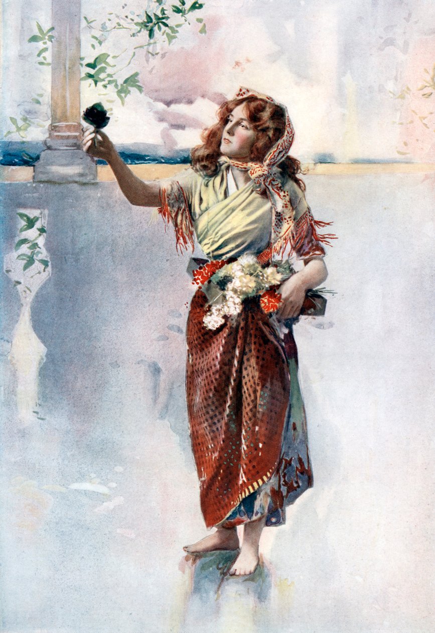 Ellaline Terriss em Bluebell no país das fadas, c1902. de Ellis and Walery