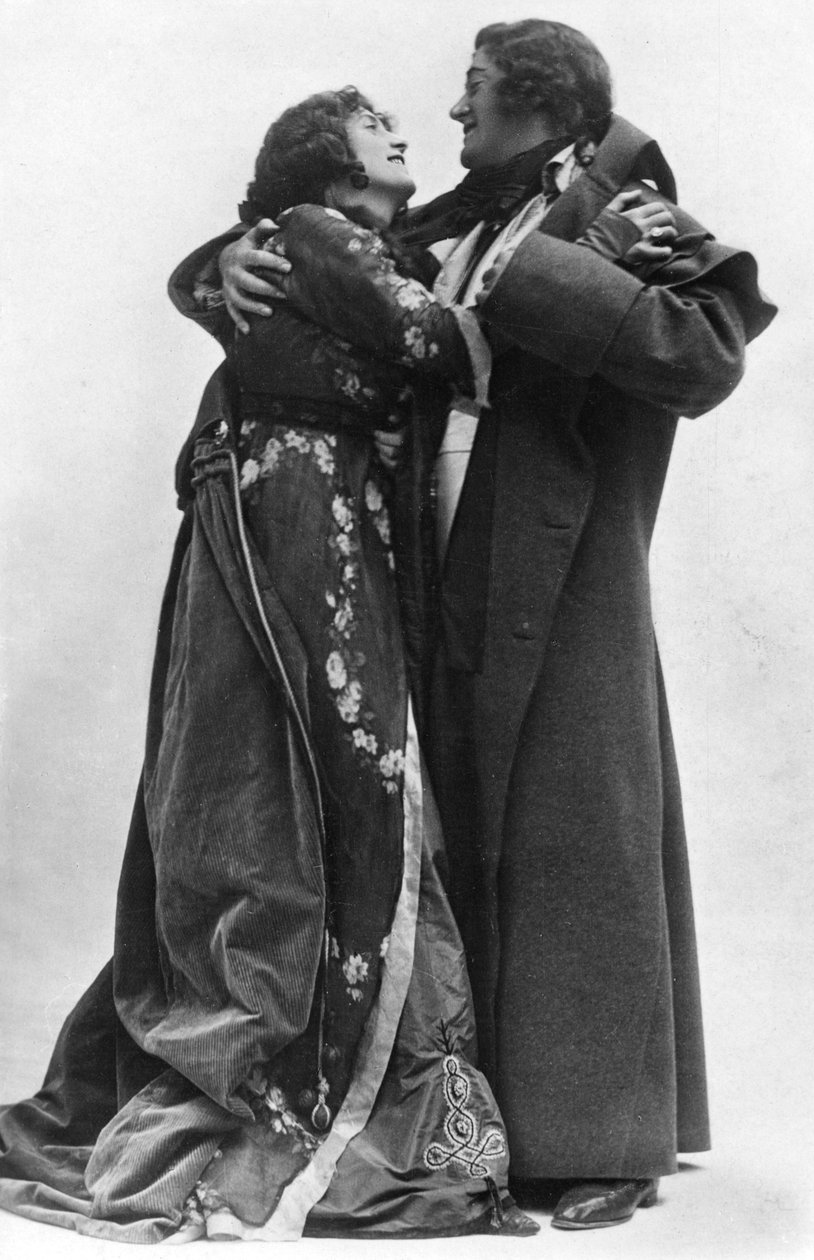Julia Neilson e Fred Terry em The Scarlet Pimpernel, c1905. de Ellis and Walery