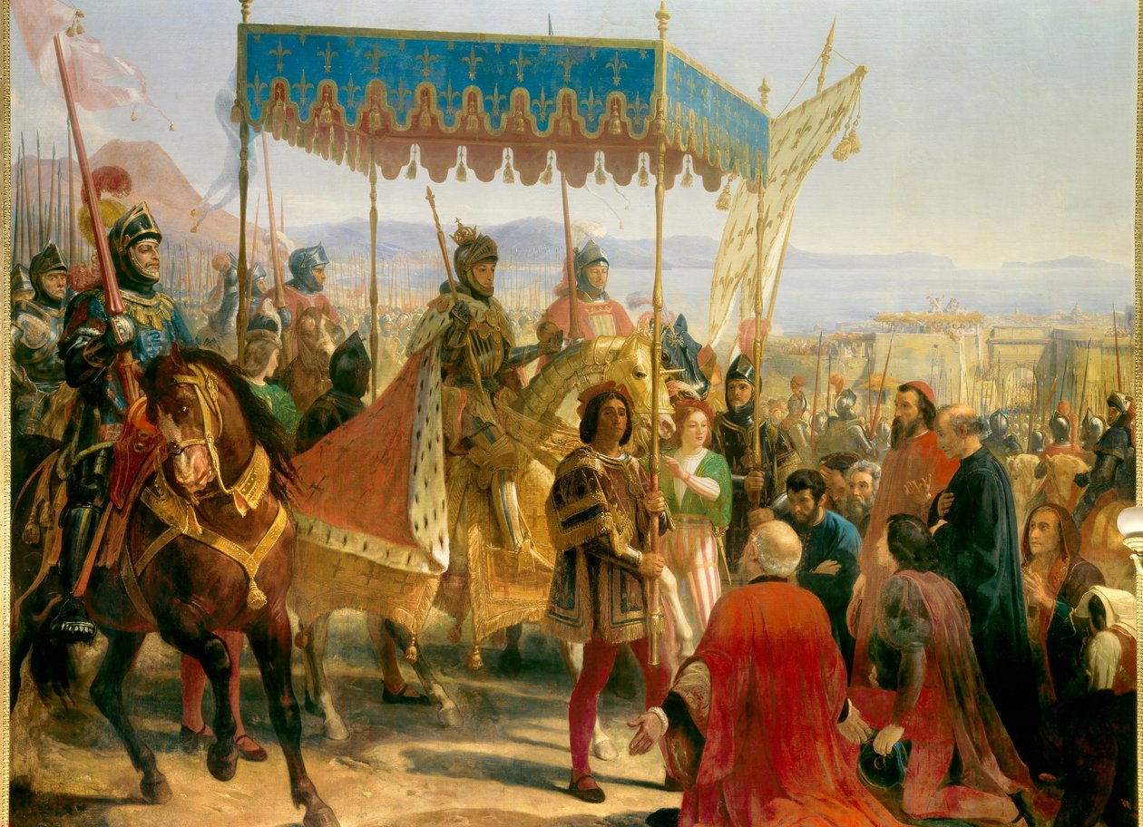 Entrado por Carlos VIII (1470-1498) em Nápoles de Eloi Firmin Feron