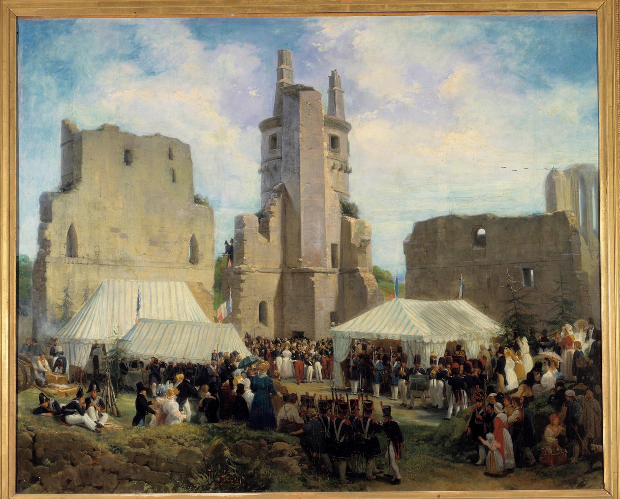 Caminhada de seu majestoso Louis Philippe 1st e de sua família Pintura de Eloi Firmin Feron (1802-1876). 1832. Tours, Museu de Belas Artes de Eloi Firmin Feron