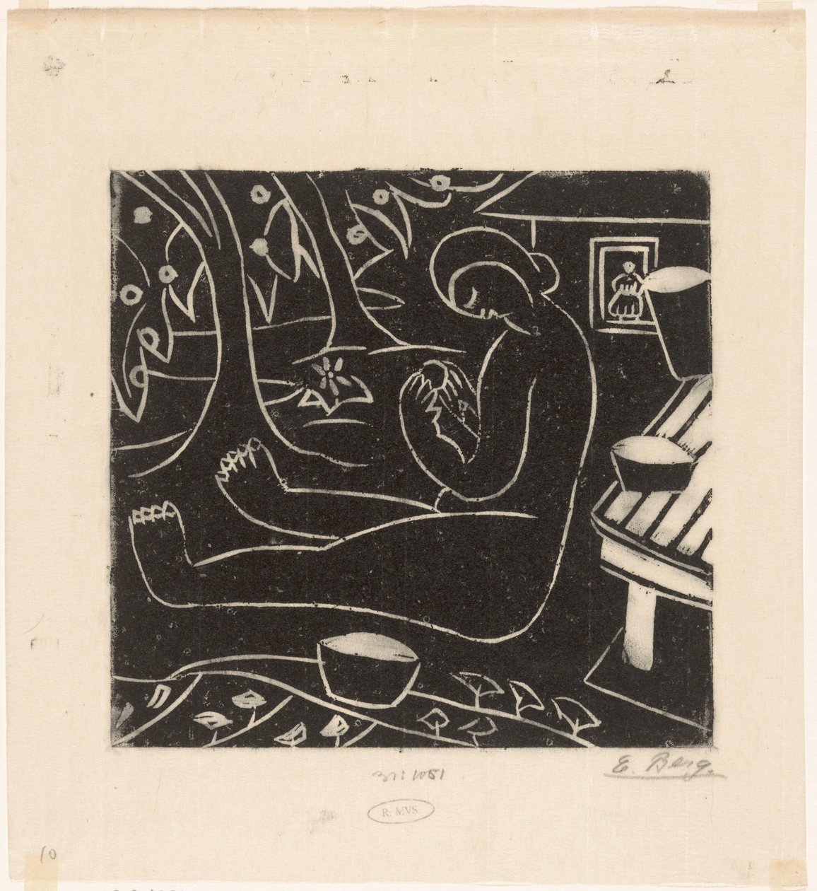 Mulher sentada de Else Berg (signed by artist)