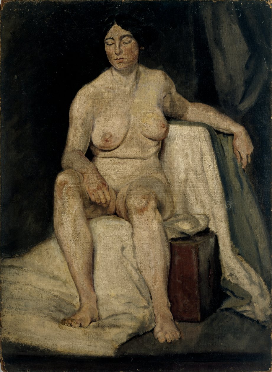 Figura feminina sentada, c.1910 (óleo sobre tela) [LDUCS-5201] de Elsie McNaught