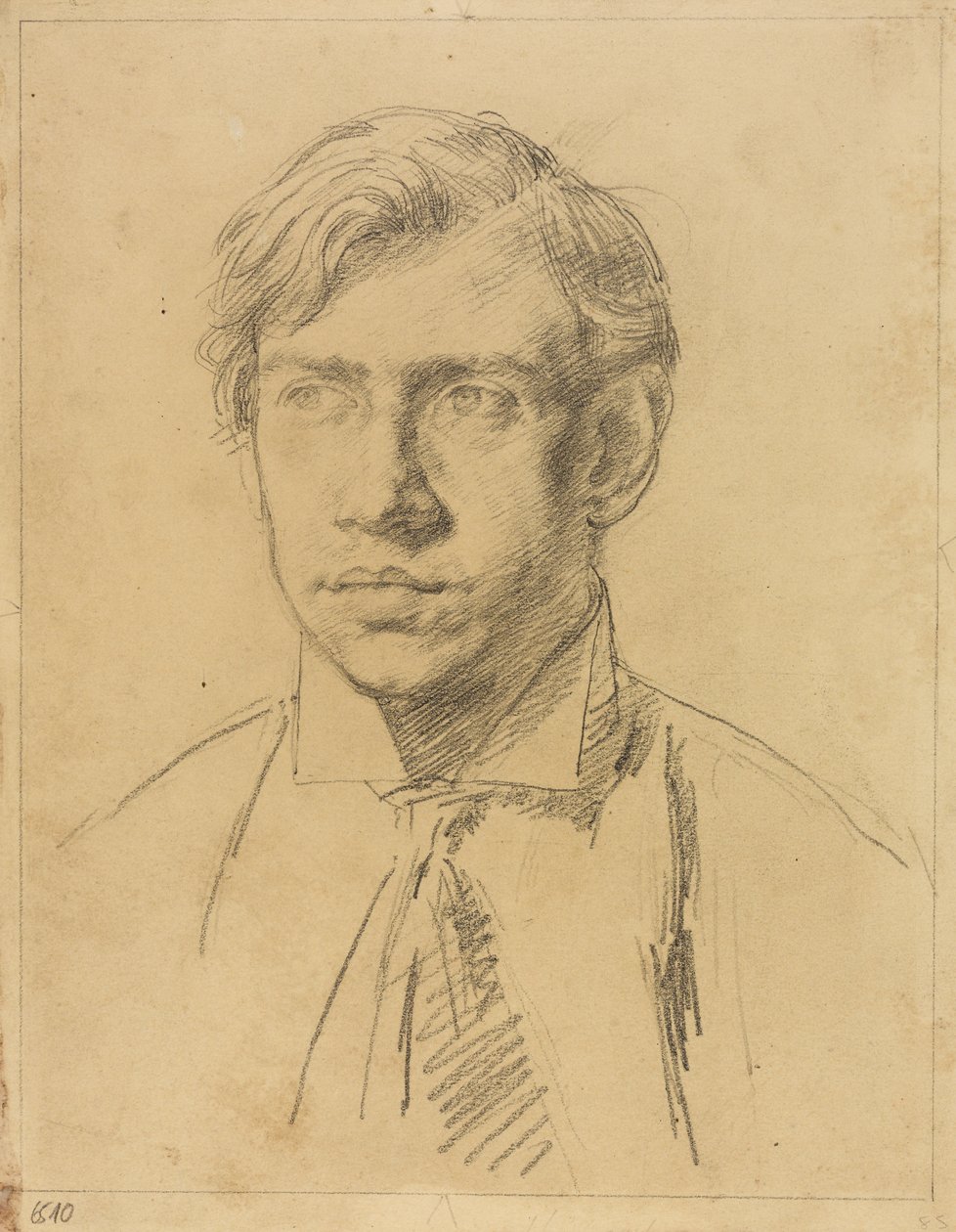Retrato de Derwent Lees, c.1910-11 (lápis sobre papel) de Elsie McNaught