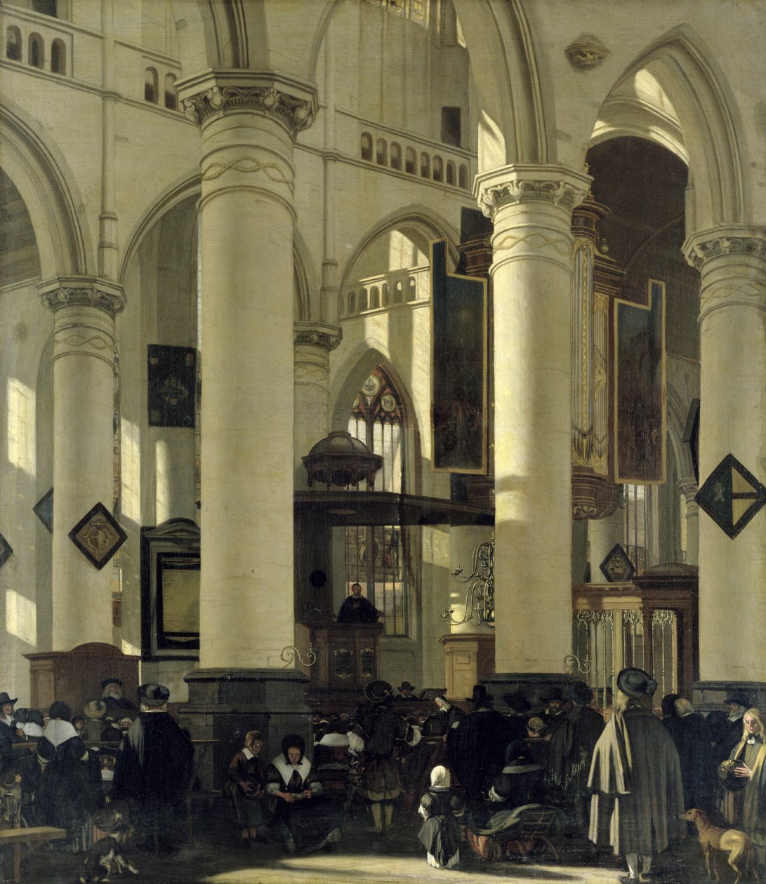Interior de uma igreja de Emanuel de Witte