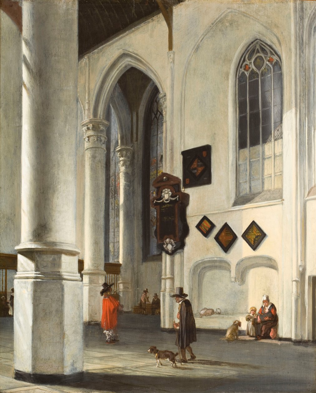 Interior, de, a, igreja velha, em, delft, 165355 de Emanuel de Witte