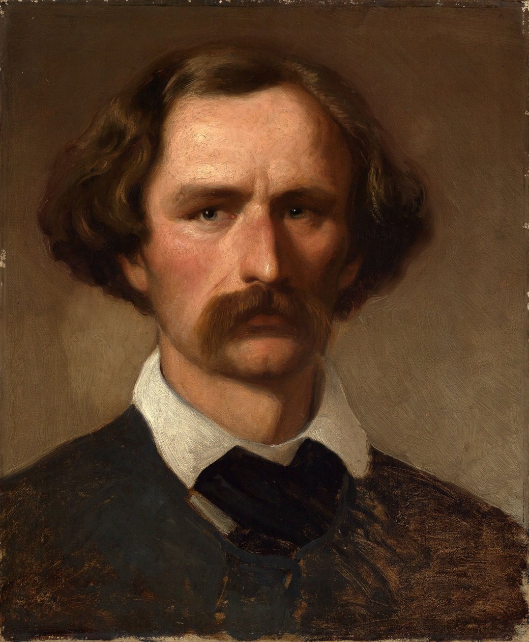 Retrato do pintor Carl Friedrich Lessing de Emanuel Gottlieb Leutze