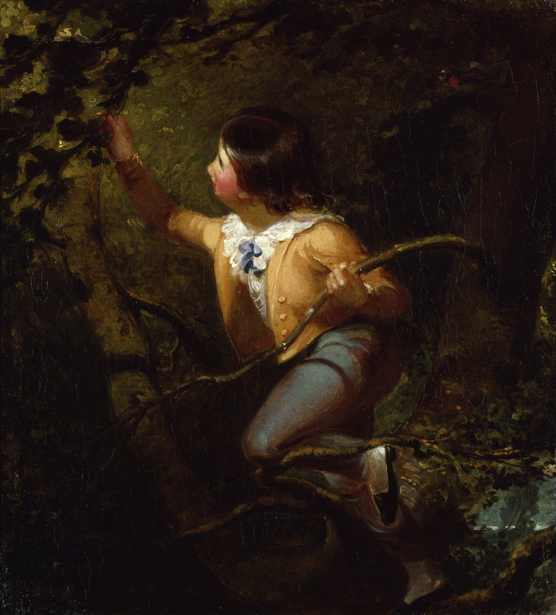 Ninho de pássaros, 1837. de Emanuel Gottlieb Leutze