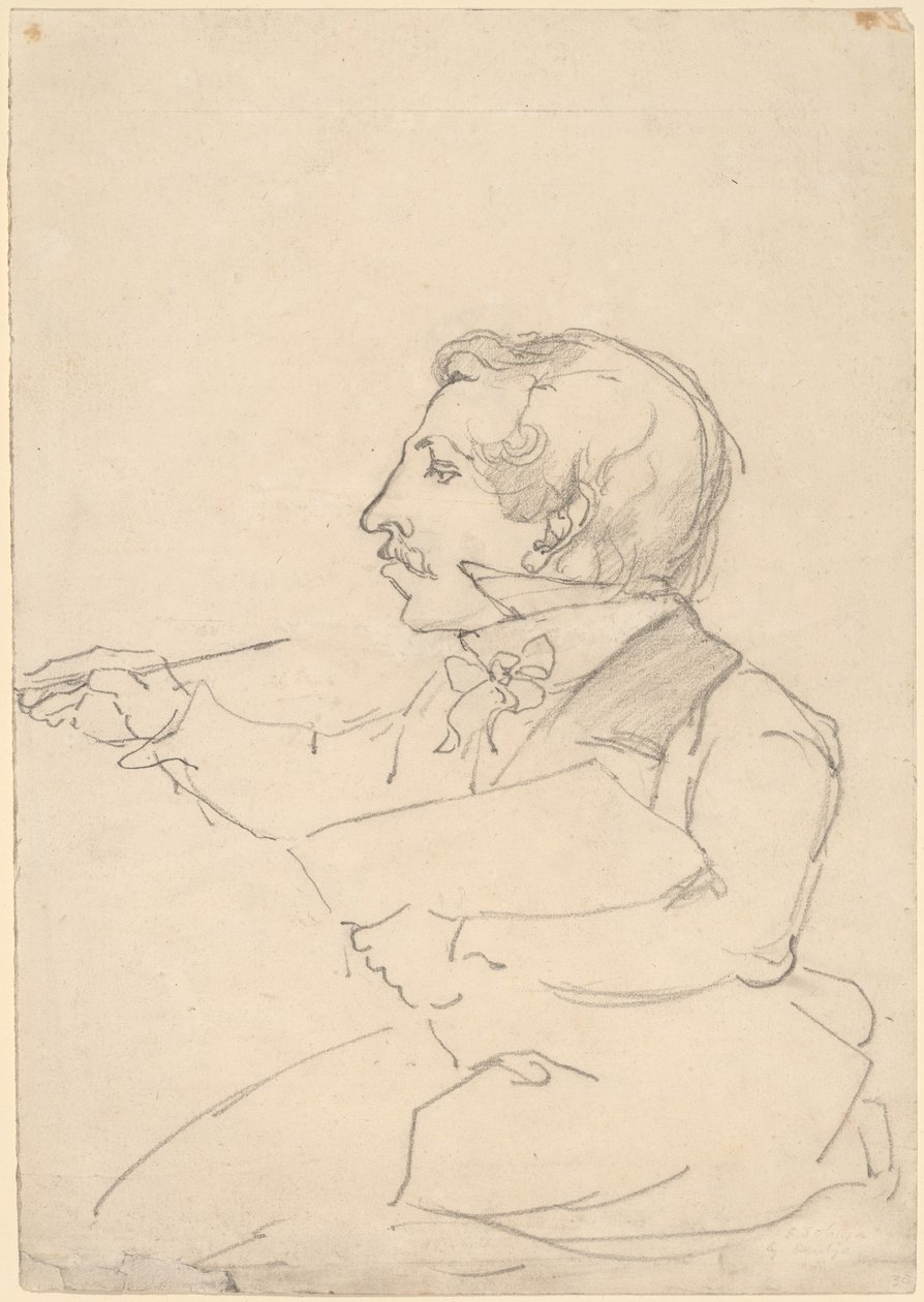 Esboço Eastman Johnson de Emanuel Gottlieb Leutze
