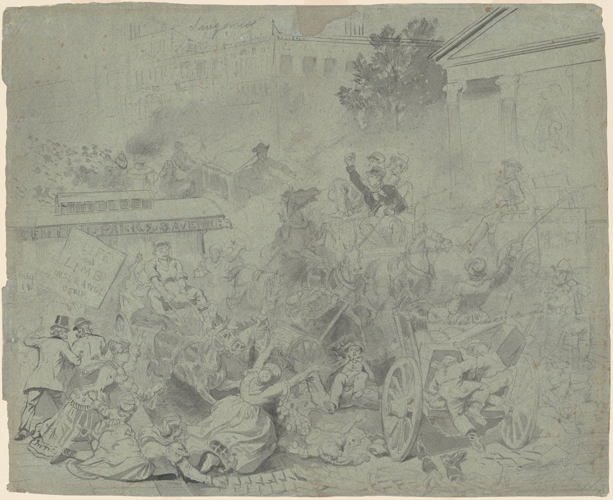 Nova York — Cena de rua de Emanuel Gottlieb Leutze