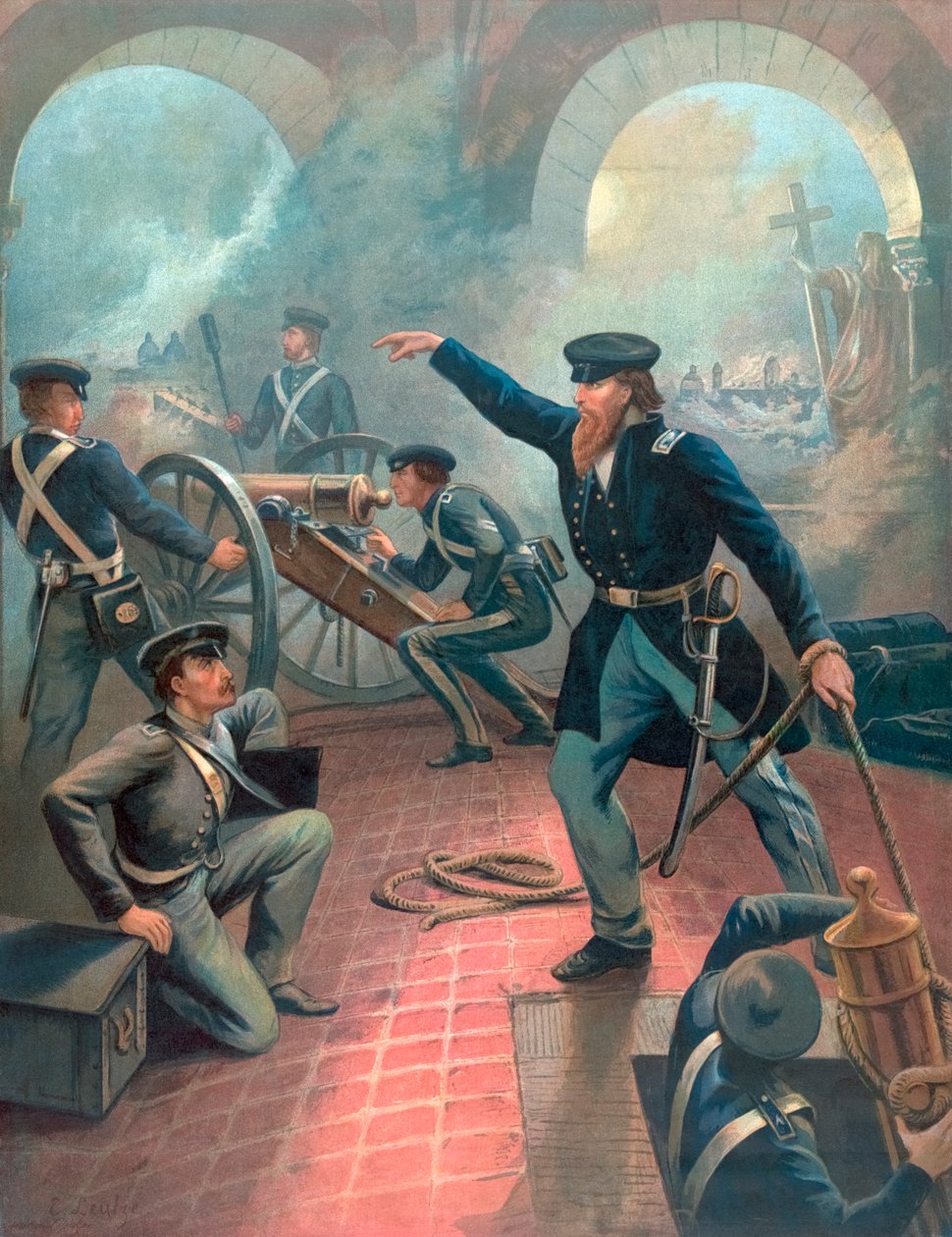 Ulysses S. Grant na Guerra Mexicano-Americana de Emanuel Gottlieb Leutze