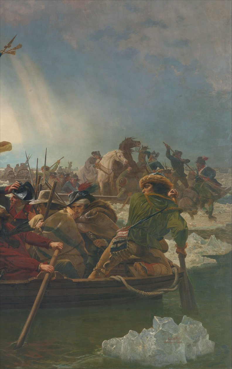 Washington atravessando o rio Delaware, 25 de dezembro de 1776 de Emanuel Gottlieb Leutze