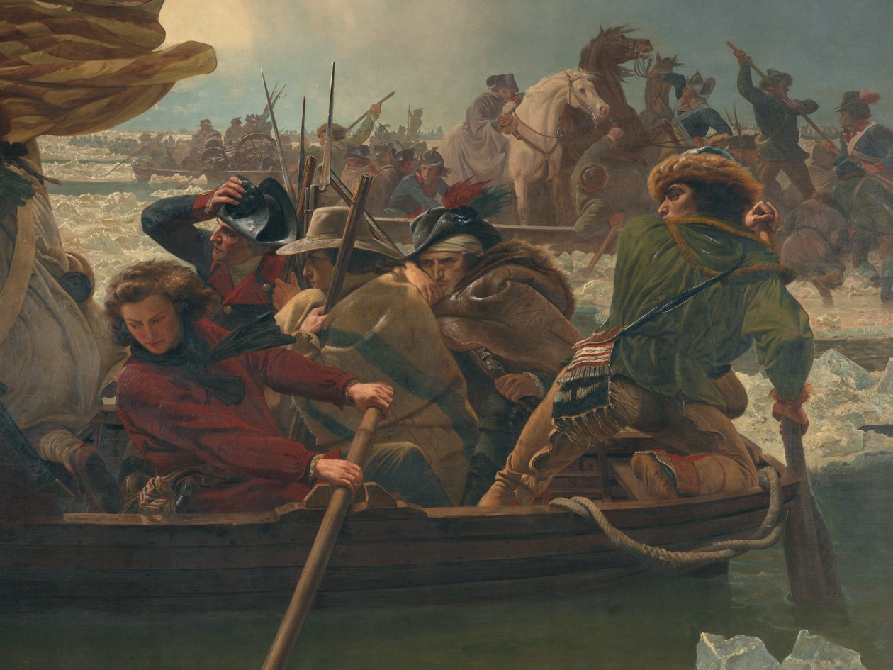 Washington atravessando o rio Delaware, 25 de dezembro de 1776 de Emanuel Gottlieb Leutze