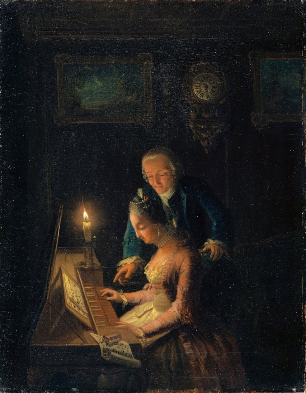 A lição de música, 1769 de Emanuel Handmann