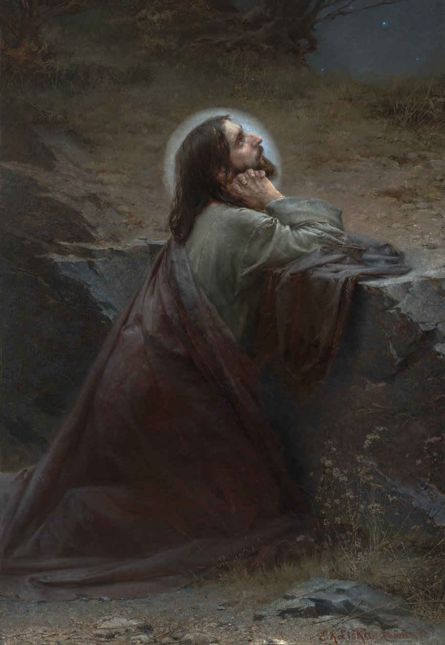 Cristo no Monte das Oliveiras (Thy Will Be Done!), 1886 de Emanuel Kresenc Liska