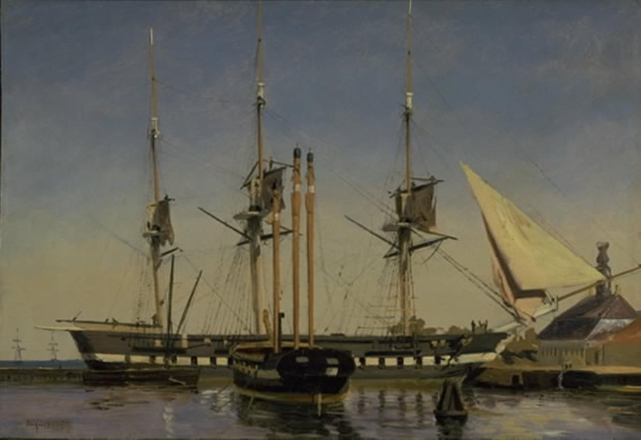 O Fregate "Niels Juel" perto da Guarda Principal em Nyholm de Emanuel Larsen