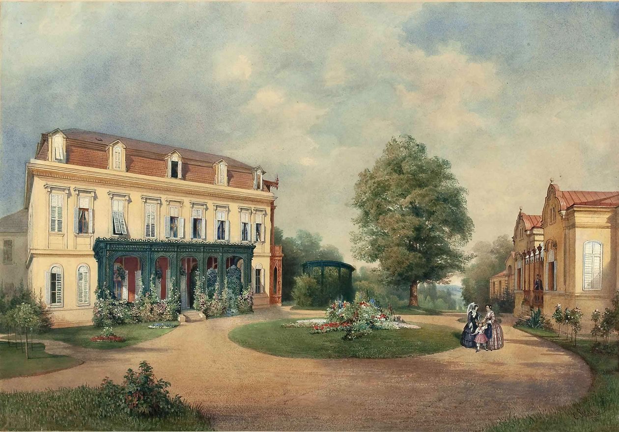 Emanuel Stöckler Casa de campo da família Albert Hardt em Hadersdorf, perto de Viena 1854 de Emanuel Stöckler