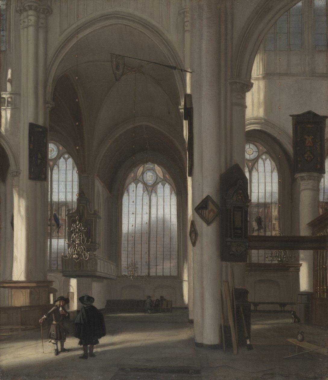 Interior de uma Igreja, c.1680 (óleo sobre tela) de Emanuel de Witte