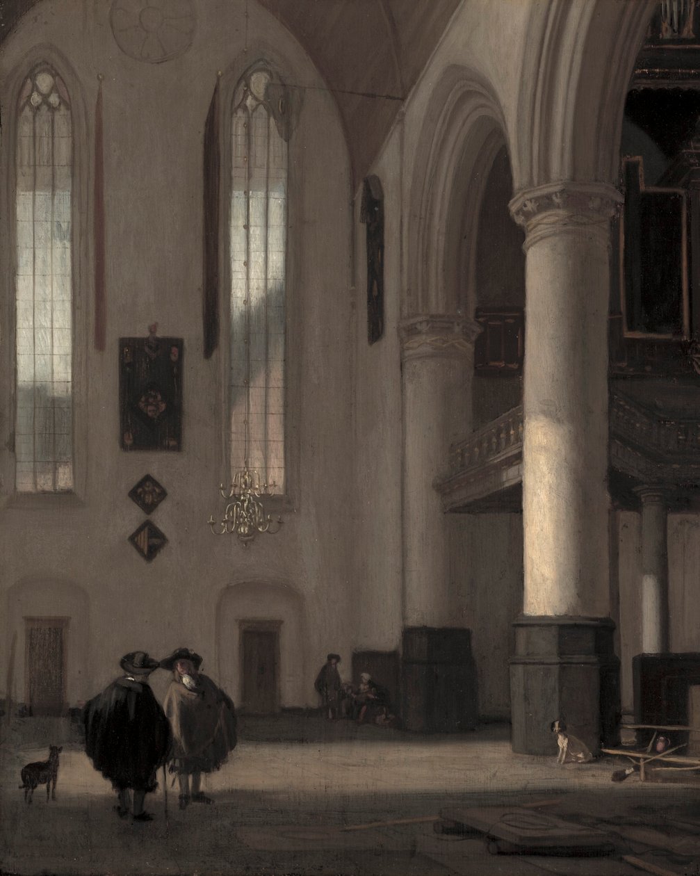 Interior de uma igreja protestante de Emanuel de Witte
