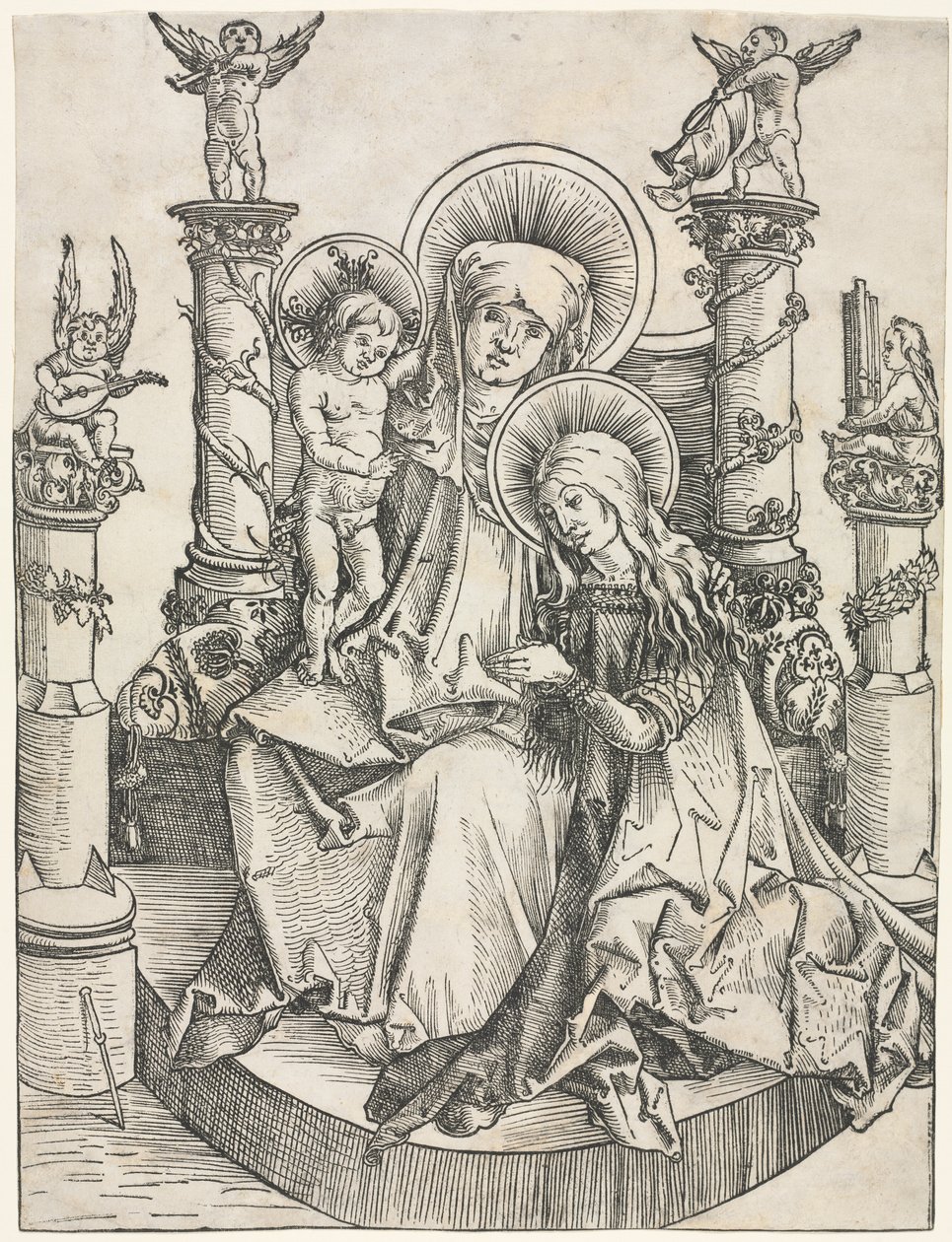 Santa Ana, a Virgem e o Menino Jesus de Emanuel de Witte