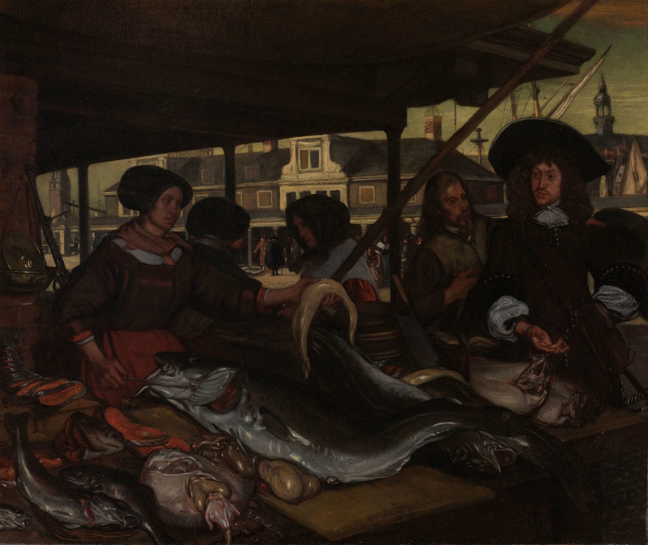 O Nieuwe Vismarkt (Novo Mercado de Peixe) em Amsterdã de Emanuel de Witte