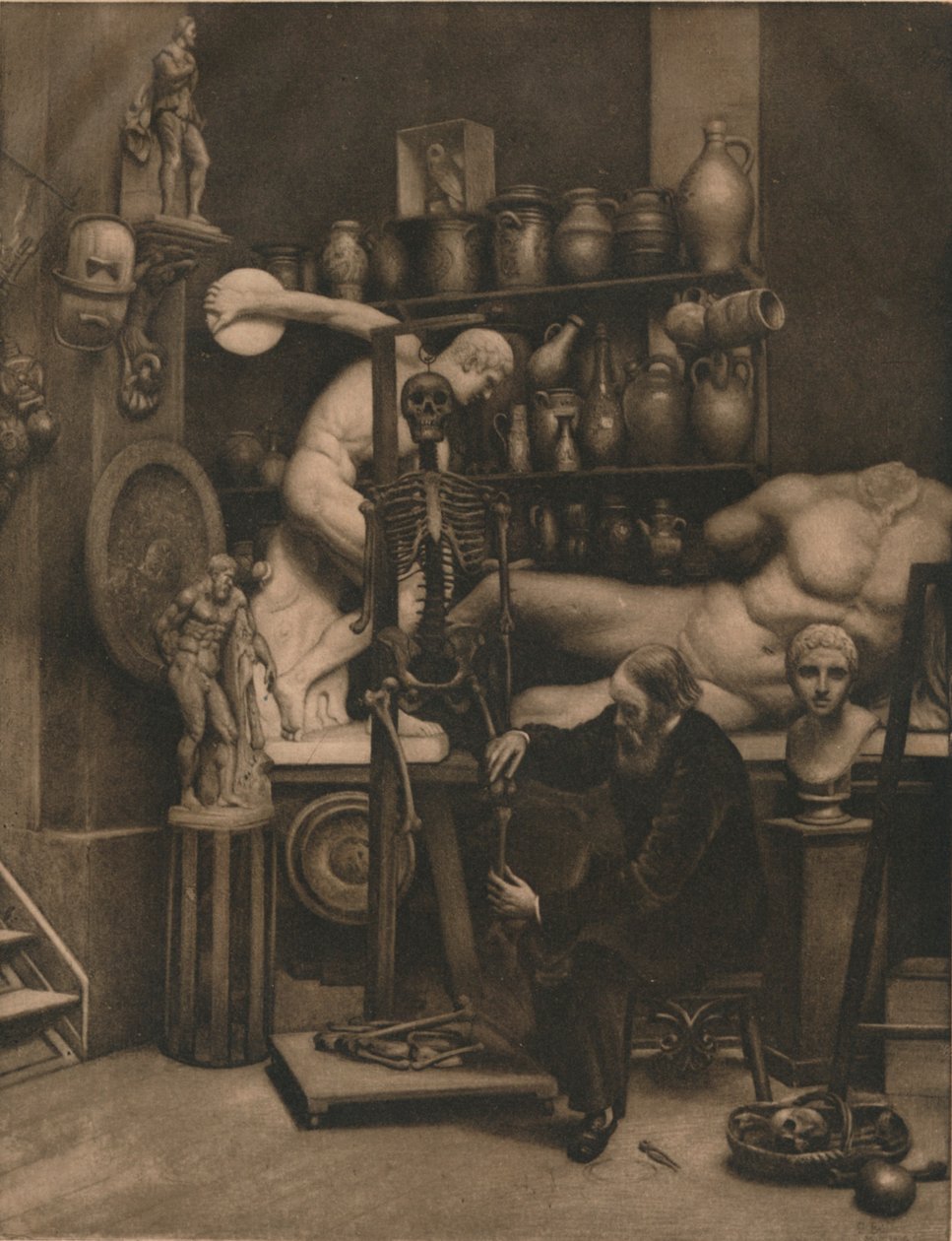 Sr. Heatherleys Holiday: um incidente na vida de estúdio, c1874. de Emery Walker