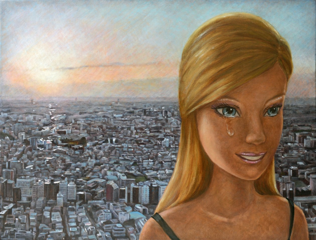 Barbie in Twilight, 2012 (óleo sobre tela) de Emiko Aida