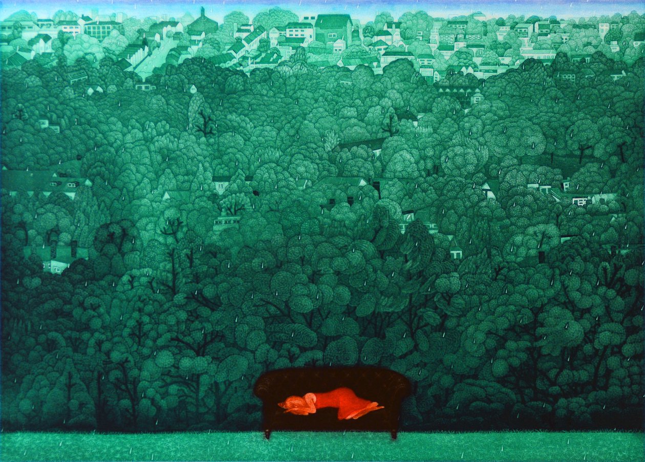 Reverie in the rain, 2009 (gravura) de Emiko Aida