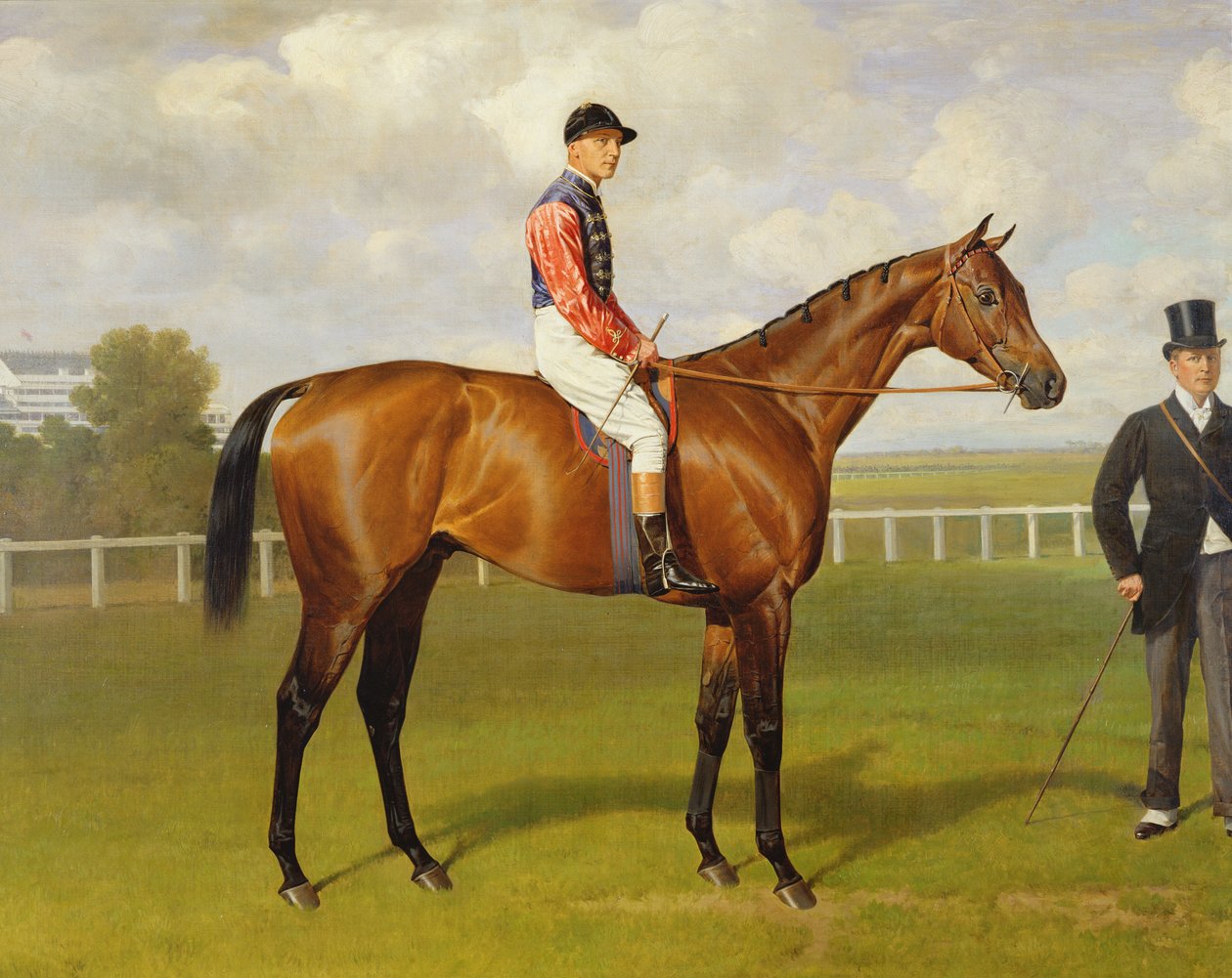 Caqui, vencedor do Derby de 1896, 1896 óleo sobre tela detalhe de 188211 de Emil Adam