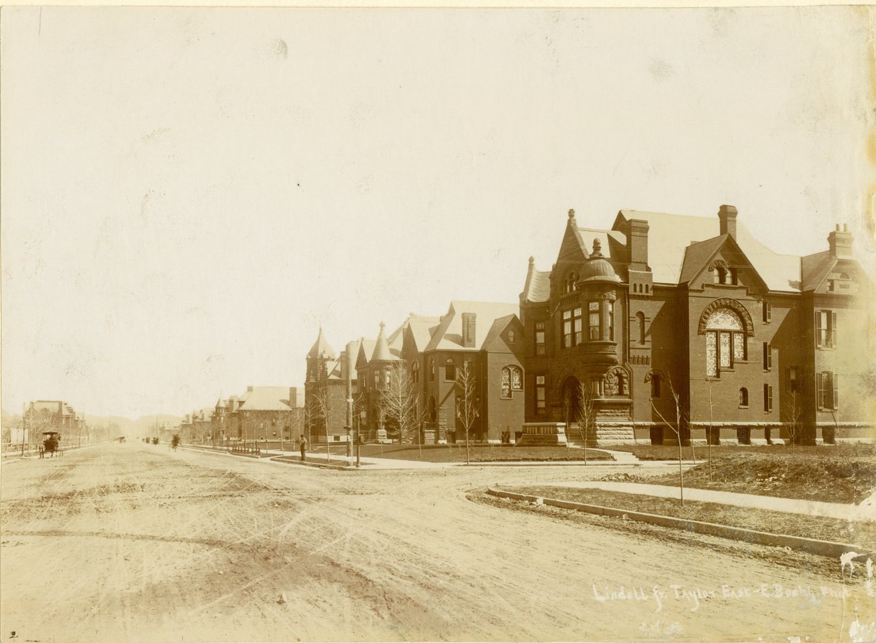 Vista, de, casas, ligado, lindell, bulevar, de, avenida taylor de Emil Boehl
