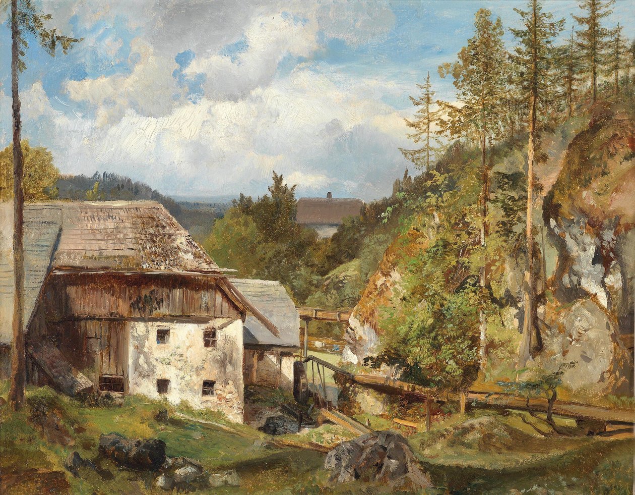 O moinho na madeira de Emil Jakob Schindler