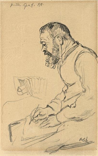 Ferdinand Hodler desenho Genebra 1911n de Emil Orlik