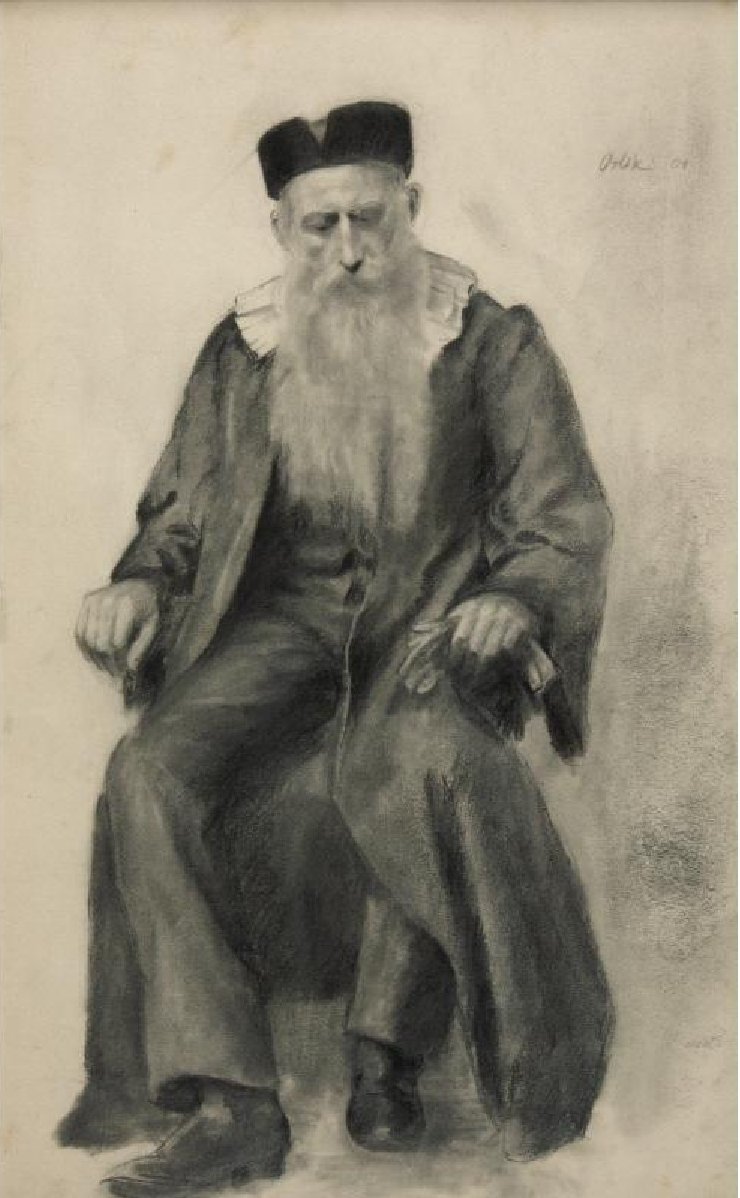 Retrato de um Rabino Inglês: Retrato de um RabbinCestina: Portret rabinan: n de Emil Orlik