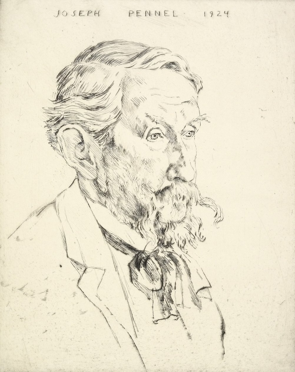 Retrato de Joseph Pennell, 1924 de Emil Orlik