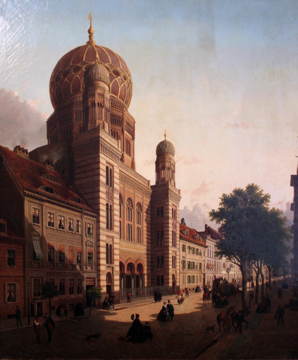 A nova sinagoga em Oranienburger Straße de Emil Pierre Joseph de Cauwer