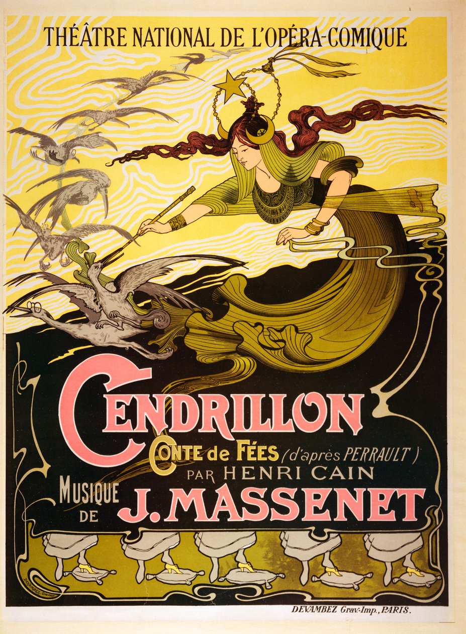 Cendrillon (Cinderela), ópera do conto de fadas 1899 por Jules Massenet (12 maio 1842 - 13 agosto 1912) de Emil Bertrand